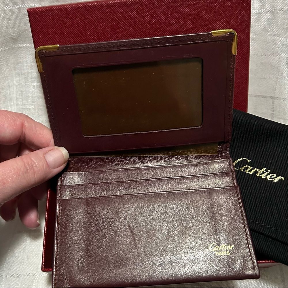 Cartier Leather Wallet - Burgundy - Picture 4 of 15